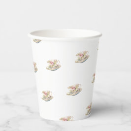 Vasos De Papel Té de ducha de novia de rosas rosas rosas Rubor