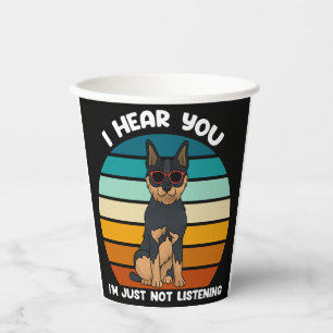 Vasos De Papel Te Escucho Que No Escucho A Schnauzer