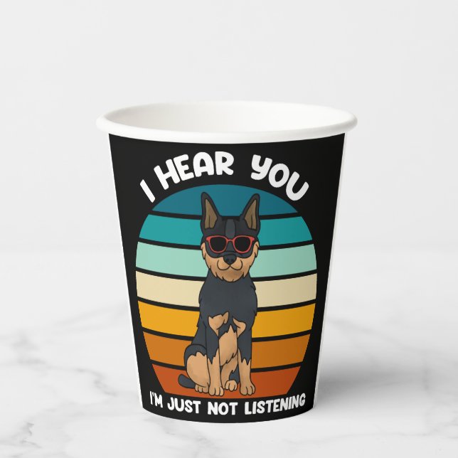 Vasos De Papel Te Escucho Que No Escucho A Schnauzer (Anverso)