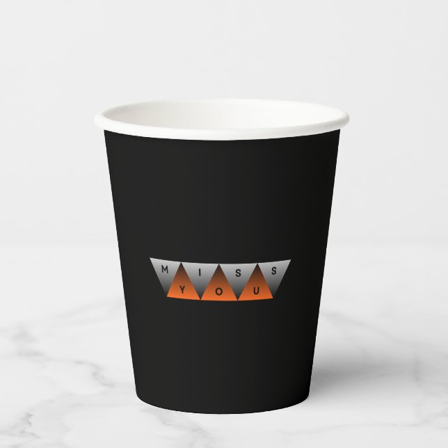 Vasos De Papel Te Extraño (Anverso)