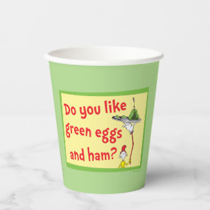 Vasos De Papel ¿Te gustan los huevos verdes con jamón?