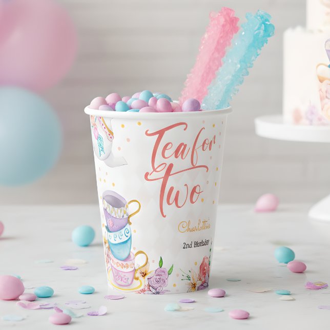 Vasos De Papel Té para dos, cumpleaños de té (Subido por el creador)