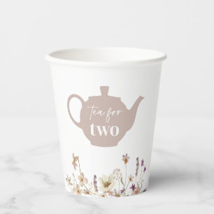 Vasos De Papel Té Para Dos Flores