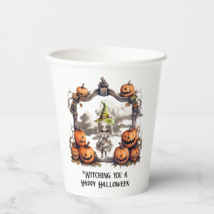 Vasos De Papel Te presento una Feliz Halloween
