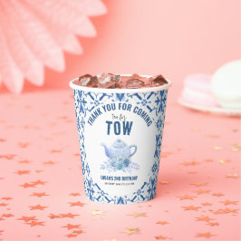 Vasos De Papel Tea for Two – Floral 2nd Birthday Party