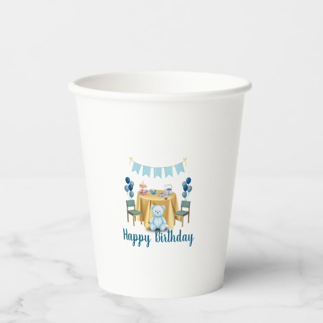 Vasos De Papel Tea Party Birthday Paper Cups (Anverso)