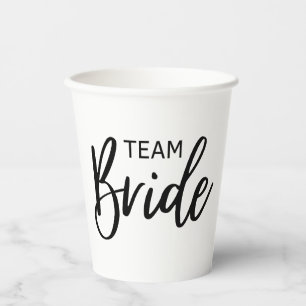 Vasos De Papel Team Bride Black