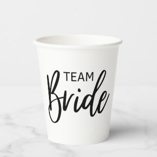 Vasos De Papel Team Bride Black