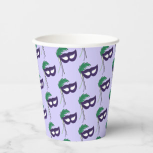 Vasos De Papel Teatro Dramático Espiar Mascarada Máscara Mardi Gr