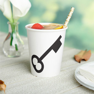 Vasos De Papel Tecla negra