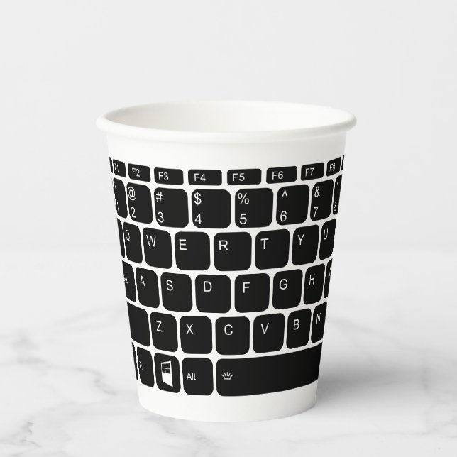 Vasos De Papel Teclado  (Anverso)
