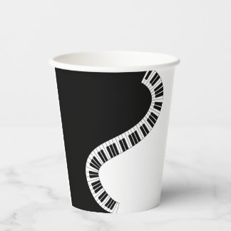 Vasos De Papel Teclado de música de piano