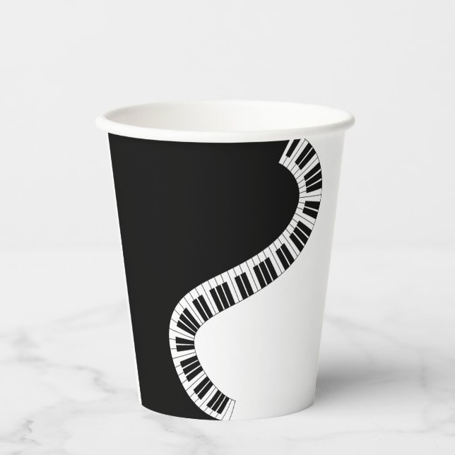 Vasos De Papel Teclado de música de piano  (Anverso)