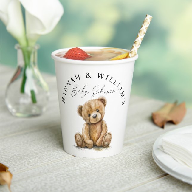 Vasos De Papel Teddy Bear Baby Shower Paper cup (in situ)