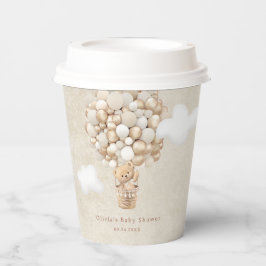 Vasos De Papel Teddy Bear Balloon Bearly Wait Baby Shower