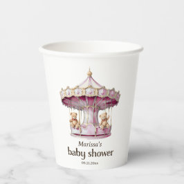 Vasos De Papel Teddy Bear Chicas gemelos Baby Shower taza de pape