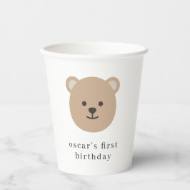 Vasos De Papel Teddy Bear Face -