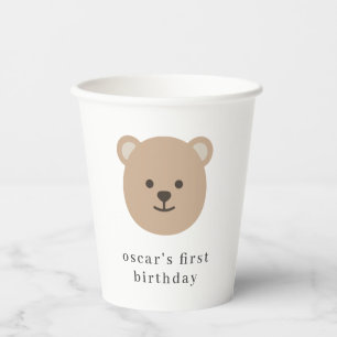 Vasos De Papel Teddy Bear Face -