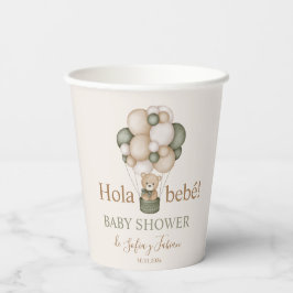 Vasos De Papel Teddy Bear Niño Baby Shower