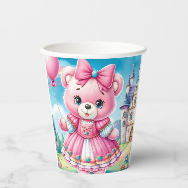 Vasos De Papel Teddy Bear Princess (Anverso)