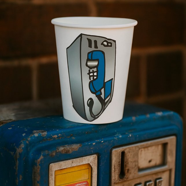 Vasos De Papel Teléfono azul de Payphone (Subido por el creador)