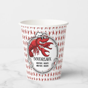 Vasos De Papel TEMA Cajún del pescado del mar