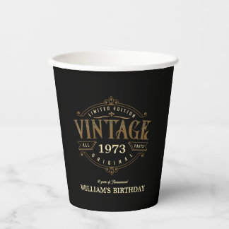 Vasos De Papel Tema de Artesanía Vintage para Todas las Edades