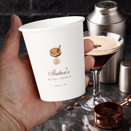 Vasos De Papel Tema de café Martini de espresso Despedida de solt