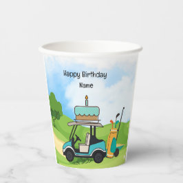 Vasos De Papel Tema de cumpleaños para niños Fiestas golfistas