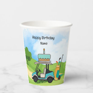 Vasos De Papel Tema de cumpleaños para niños Fiestas golfistas