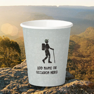 Vasos De Papel Tema de excursión con jugador y texto propio perso