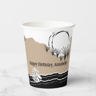Vasos De Papel Tema de fiesta de cumpleaños de playa para niños