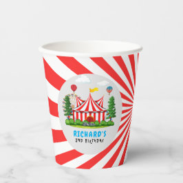 Vasos De Papel Tema de fiesta de cumpleaños del Carnaval del Circ