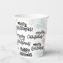 Tema de fiesta de Navidad elegante Taza de papel p