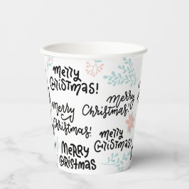Vasos De Papel Tema de fiesta de Navidad elegante Taza de papel p