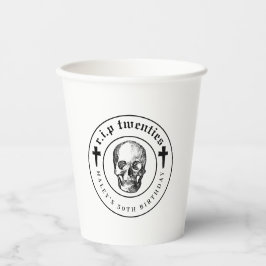 Vasos De Papel Tema de funeral RIP Veinteañero Divertido Cumpleañ