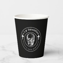 Vasos De Papel Tema de funeral RIP Veintes 20s Divertido Cumpleañ