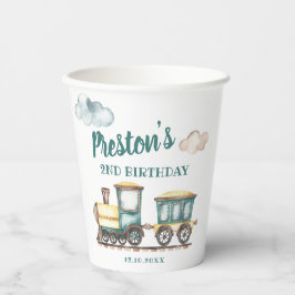 Vasos De Papel Tema de la Copa de Papel de Cumpleaños de Train Bo