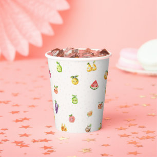 Vasos De Papel Tema de la fruta