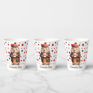 Vasos De Papel Tema del Día de Canadá