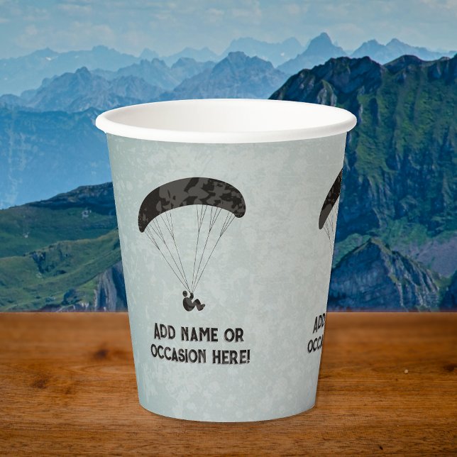 Vasos De Papel Tema del parapente Metalizado gris Aspecto fiesta  (Subido por el creador)