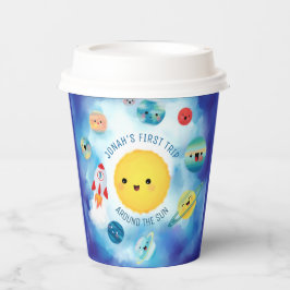 Vasos De Papel Tema espacial Cohete del espacio ultraterrestre Pr