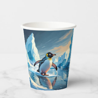 Vasos De Papel Tema pingüino