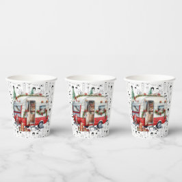 Vasos De Papel Temas de Navidades de campamento