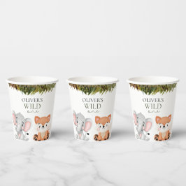 Vasos De Papel Temática salvaje de un safari por primera cumpleañ