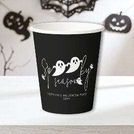 Vasos De Papel Temblorosa Temporada Texto Fantasmas Blancos En Ha