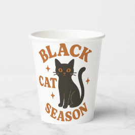 Vasos De Papel Temporada de gatos negros