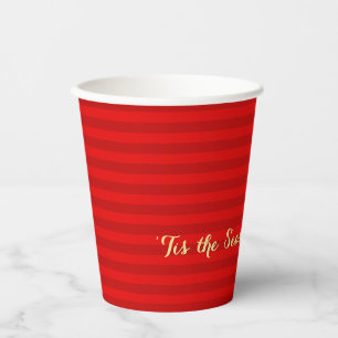 Vasos De Papel Temporada de Oro para los Jolly Navidades de las f