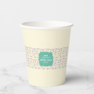 Vasos De Papel Tenga el mejor año escolar jamás Taza de regreso a