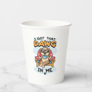 Vasos De Papel Tengo Ese Perro En Mi Camiseta Clásica (6)